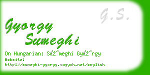 gyorgy sumeghi business card